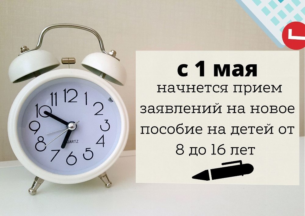 Заявление на новое пособие на детей в возрасте от 8 до 16 лет можно будет подать с 1 мая