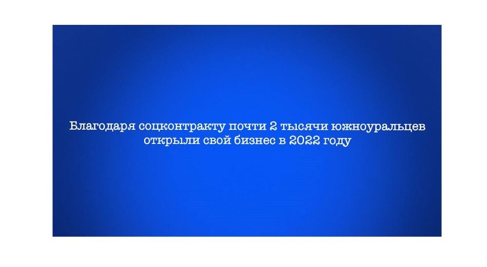 Благодаря соцконтракту почти 2 тысячи южноуральцев открыли свой бизнес в 2022 году