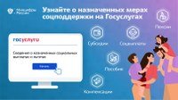 Получение сведений о назначенных мерах социальной поддержки
